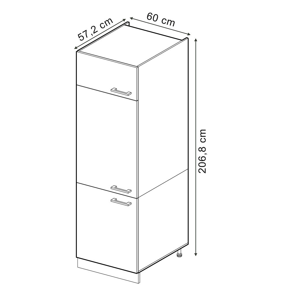 Vicco Armadio frigorifero Grigio-blu 60 cm