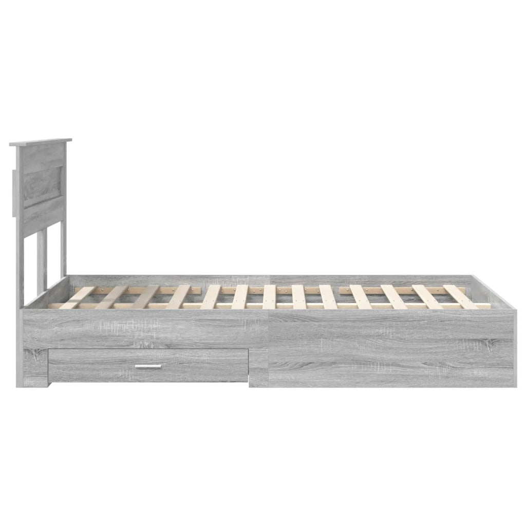 Struttura del letto con testiera Grigio Sonoma 120 x 190 cm 3410008