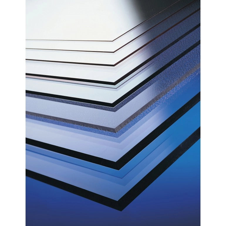 Lastra di policarbonato compatto 5 mm trasparente protetta contro i raggi UV 400 x 400 mm