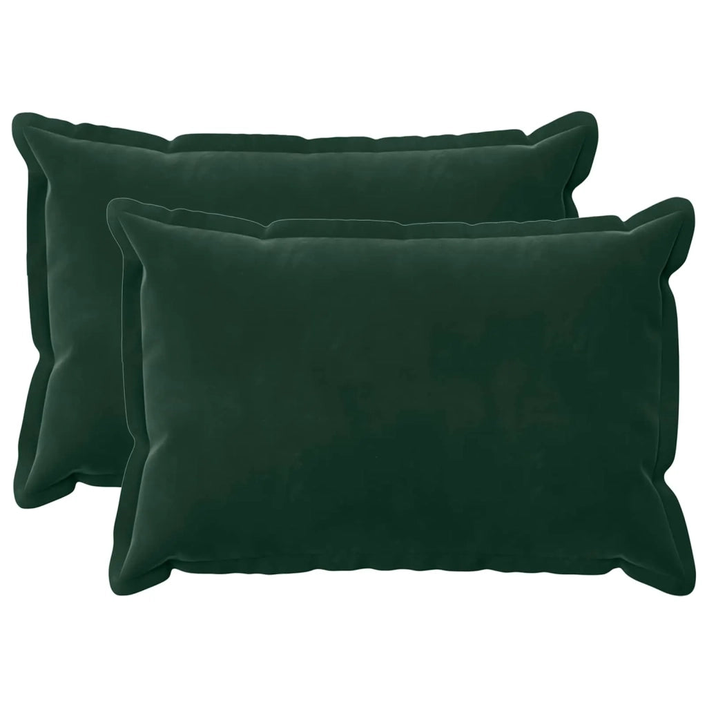 Federa 2 pcs HOUTEN Verde Scuro 50 x 80 cm Velluto 920055