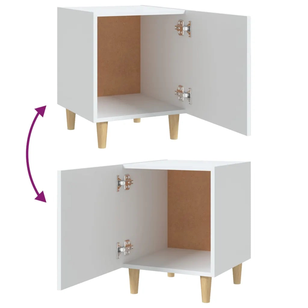 Comodino Bianco in Legno Multistrato 812042