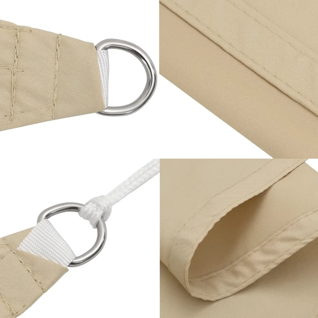Parasole a Vela in Oxford Rettangolare 4x6 m Beige 42294
