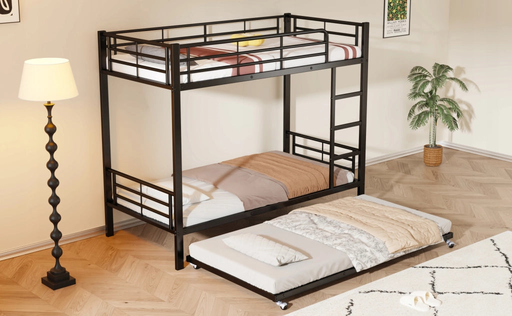 Letto a castello estraibile - Xylo - 90x200/90x190 - Nero