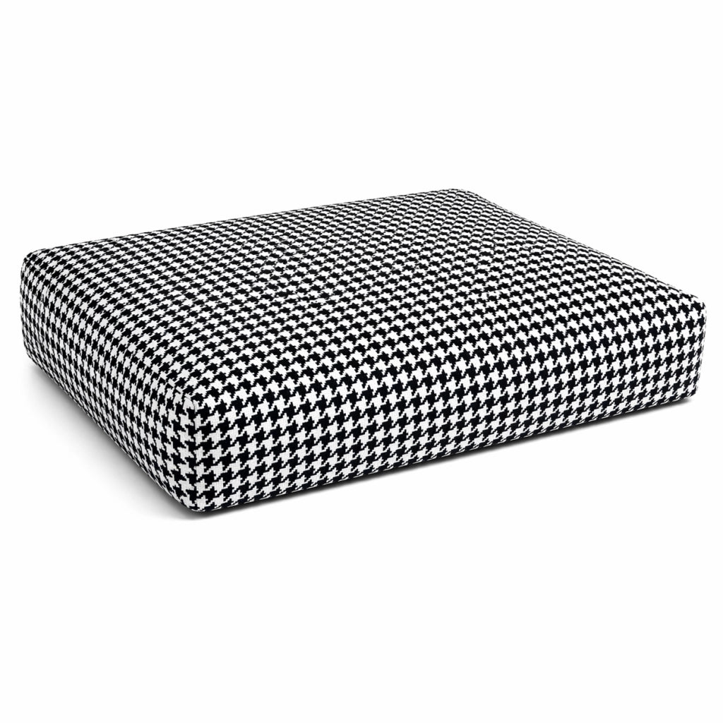 Set cuscini pied-de-poule 3 pezzi per divano sfoderabili - Nero/Bianco