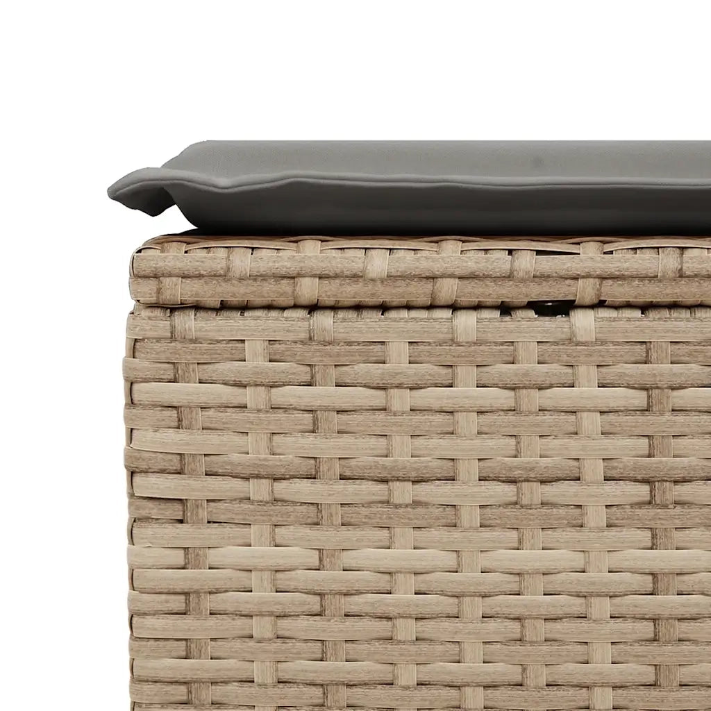 Set Divano da Giardino 2 pz con Cuscini Beige Polyrattan Acacia 3328662
