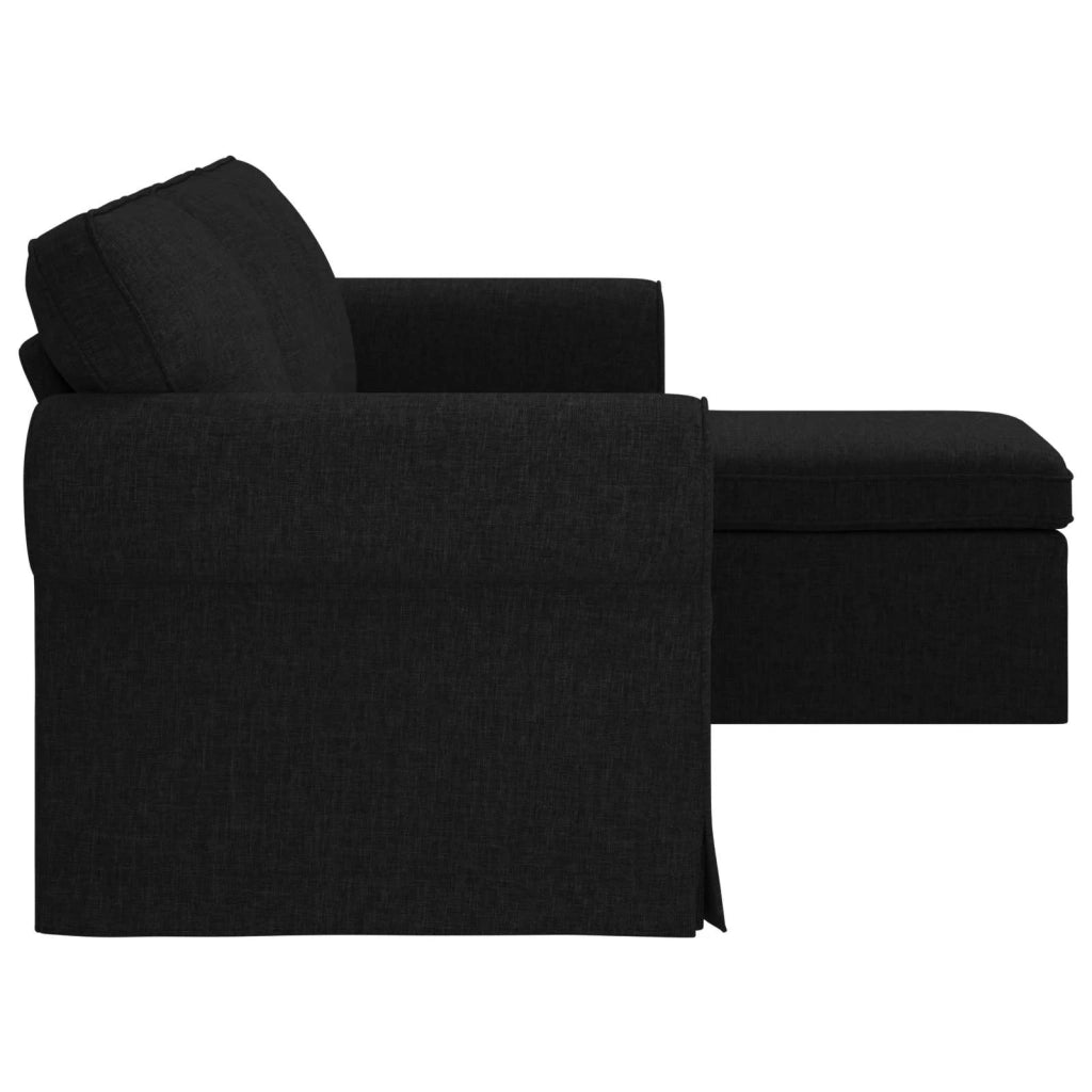 Divano Nero 215 x 138 x 80 cm Tessuto 42024336