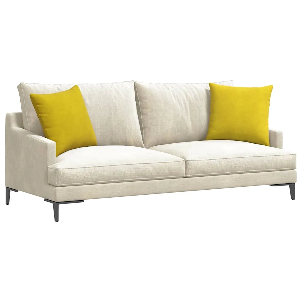 Cuscini da Divano 2 pz | Cuscini per sedie Giallo 45 x 45 cm Tessuto in Cords