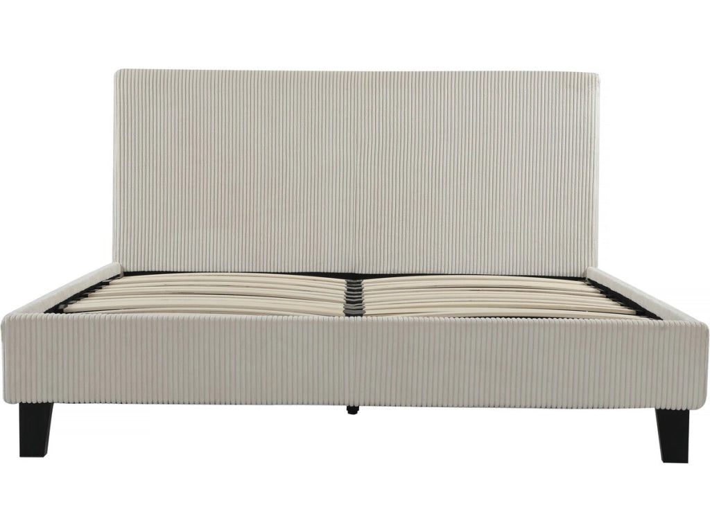 Letto in velluto a coste "Ambre" - 160 x 200 - Beige