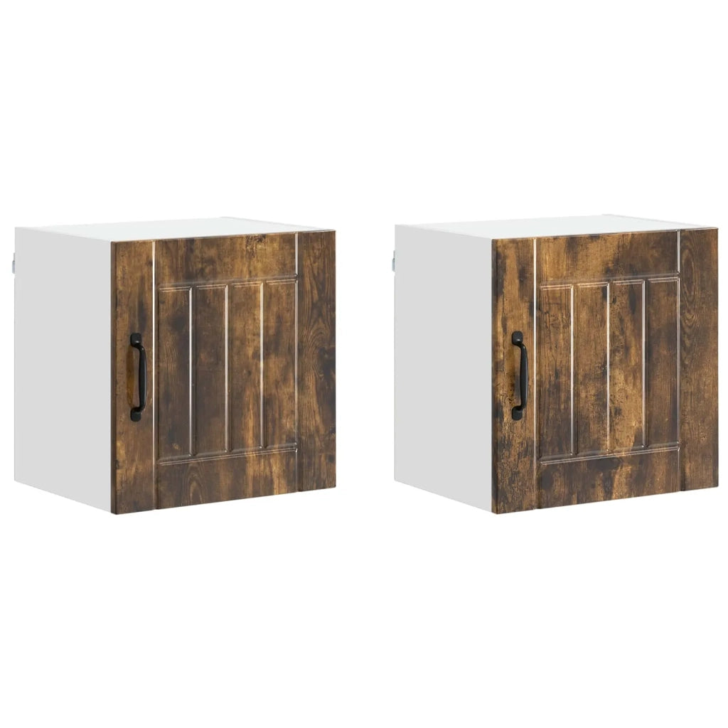 Armadietto a muro LUCCA 2 pcs Rovere Fumo 40 x 31 x 40 cm 884885