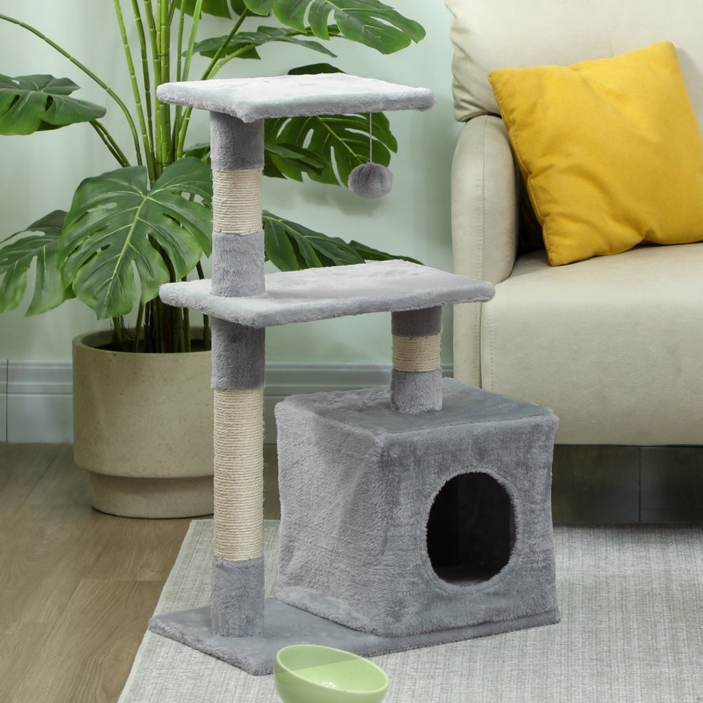 Arbre ¨¤ chat con piattaforme ¨C zephmum ¨C grigio, 50x30x81,5cm