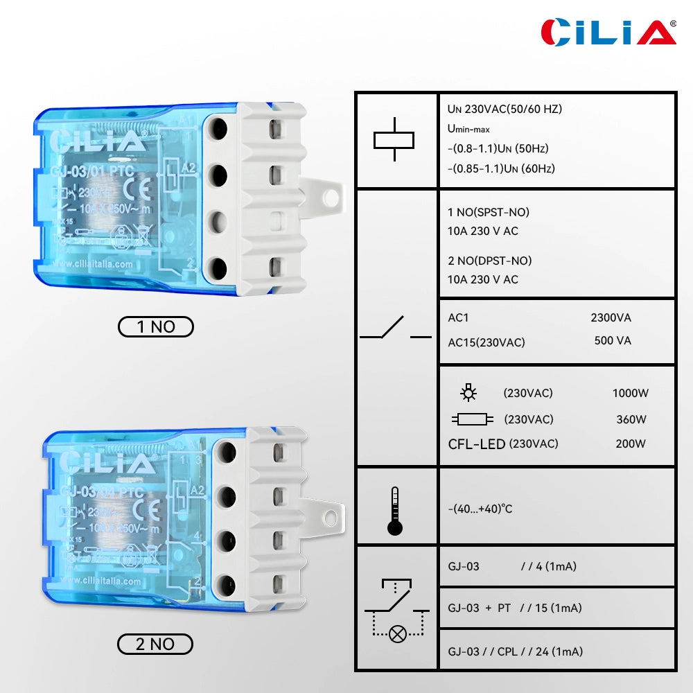 Rel¨¨ Commutatore ad Impulsi 230V 10A ¨C zephmum ¨C Tipo 26.08 con Deviatore