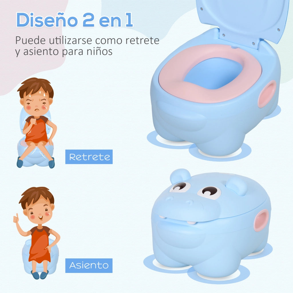 Orinal Bambini Forma Ippopotamo ¨C Minimal ¨C 40x30x23 cm Blu