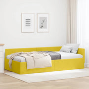 Cornice del letto ad angolo Giallo 90 cm x 190 cm Velluto 42016077