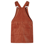 Abito Scamiciato da Bambina Velluto a Coste Cognac 116 CFW9695507