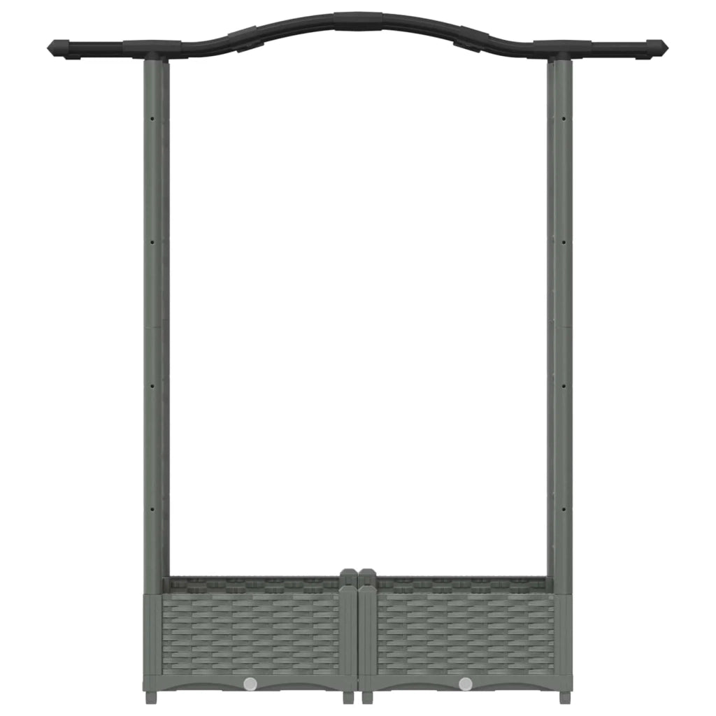Letto Rialzato con Griglia e Tetto Grigio chiaro PP 42032575