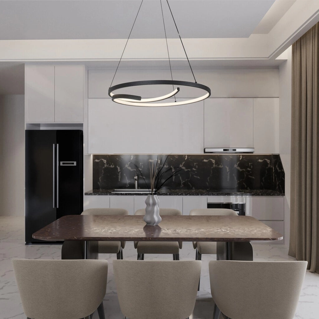 Lampada a sospensione Rabalux Niloo nera LED 40W 4000K
