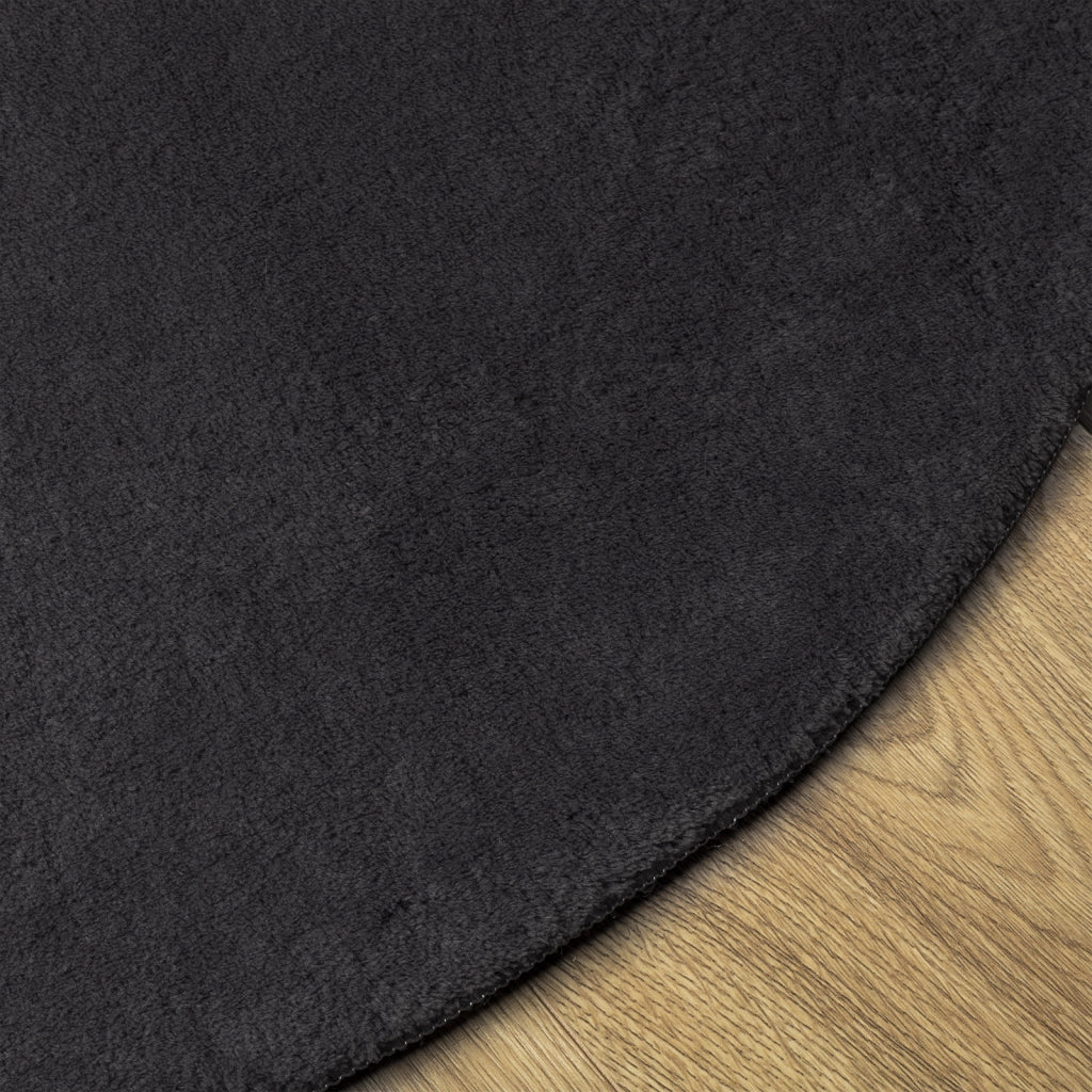 Tappeto Nero 140x200 cm Poliestere Antiscivolo