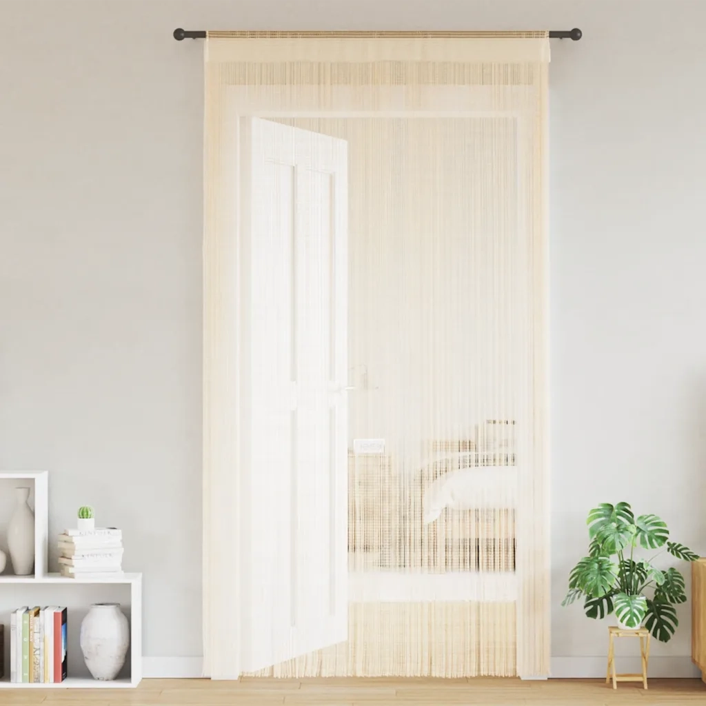 2 Pz Tende a Fili 140x250 cm Crema cod mxl 69819