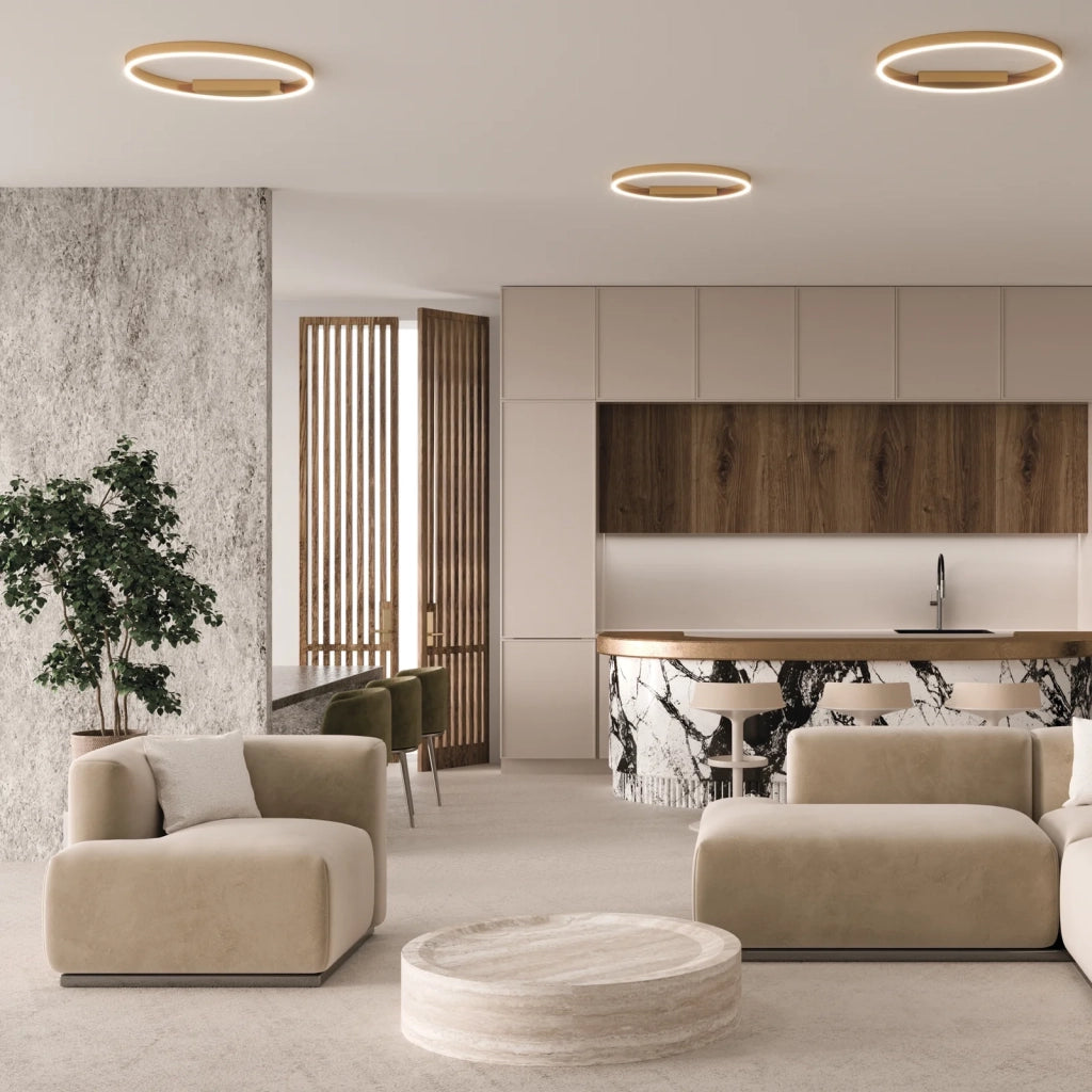 Maytoni Lampada da soffitto Rim 1 luce LED integrato ottone alluminio