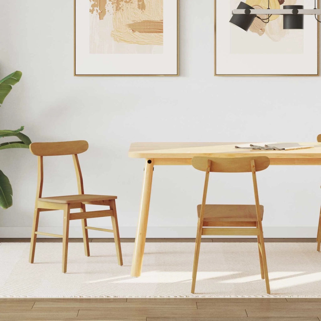 Sedia da pranzo 2 pcs Naturale 43 x 44,5 x 77 cm