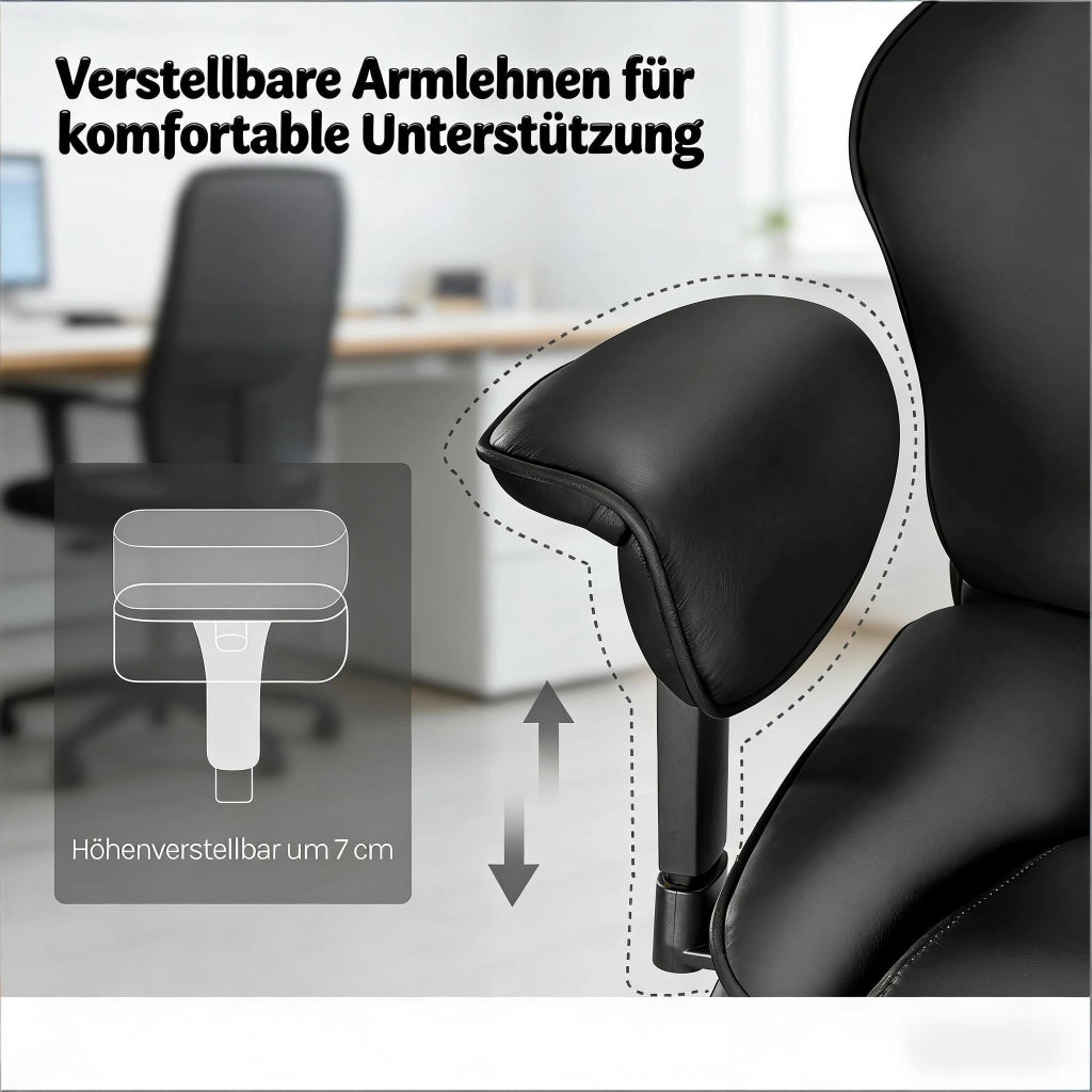 SEDIA DA UFFICIO ergonomica regolabile in altezza nera