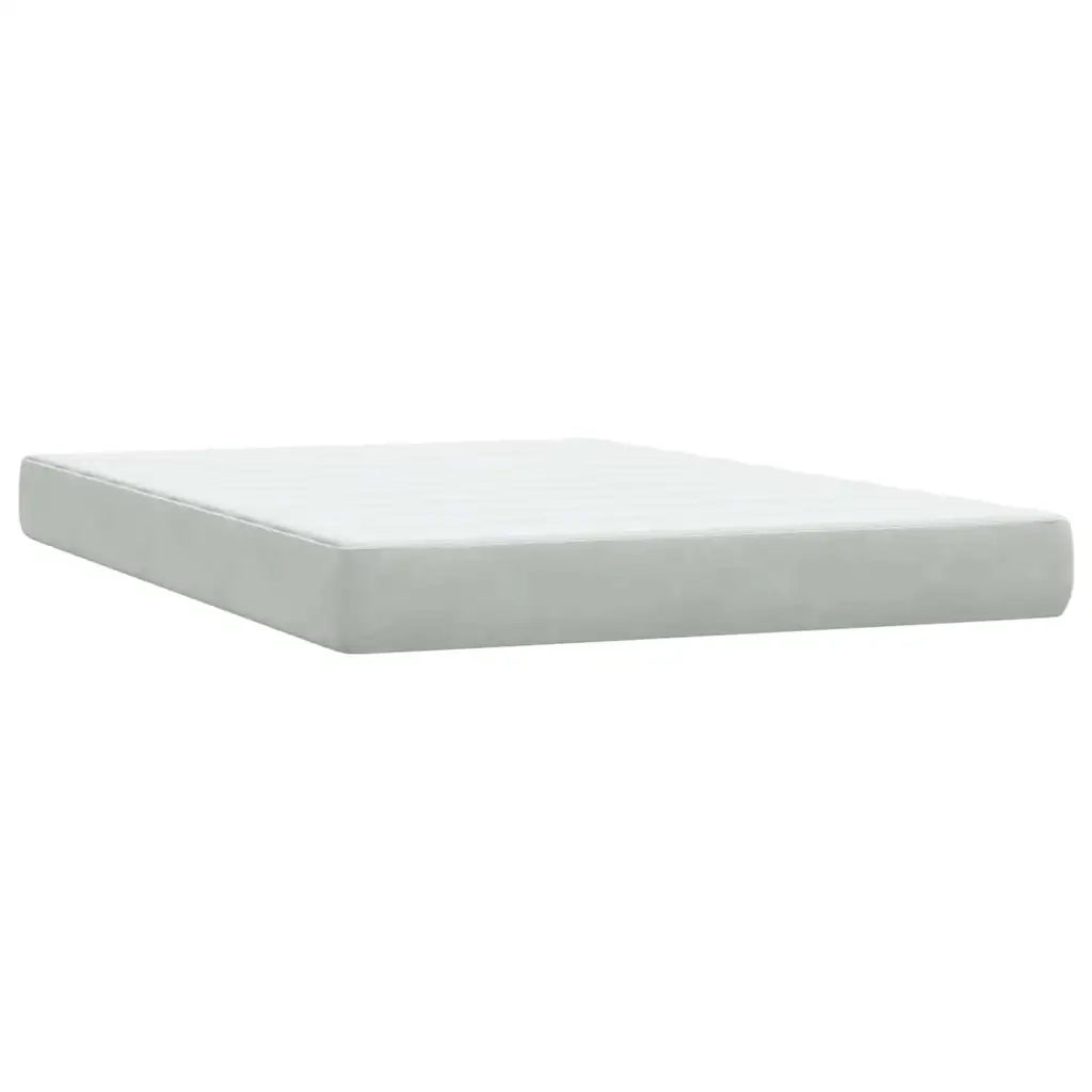 Letto a Molle con Materasso e LED Grigio Chiaro 160x220cm Velluto 3317031