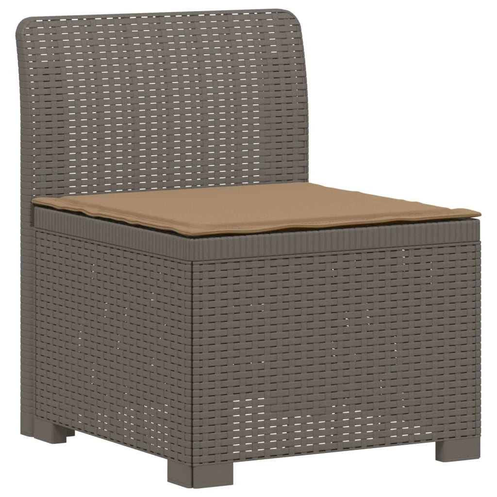 Divano da giardino 4 posti con cuscini aspetto rattan PP 3443940