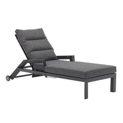Tempo Style - Lettino Resort Nice Antracite in alluminio | Reclinabile con morbidi cuscini | Ideale per Spiaggia, Piscina, Giardino | 200 x 86 x 71cm
