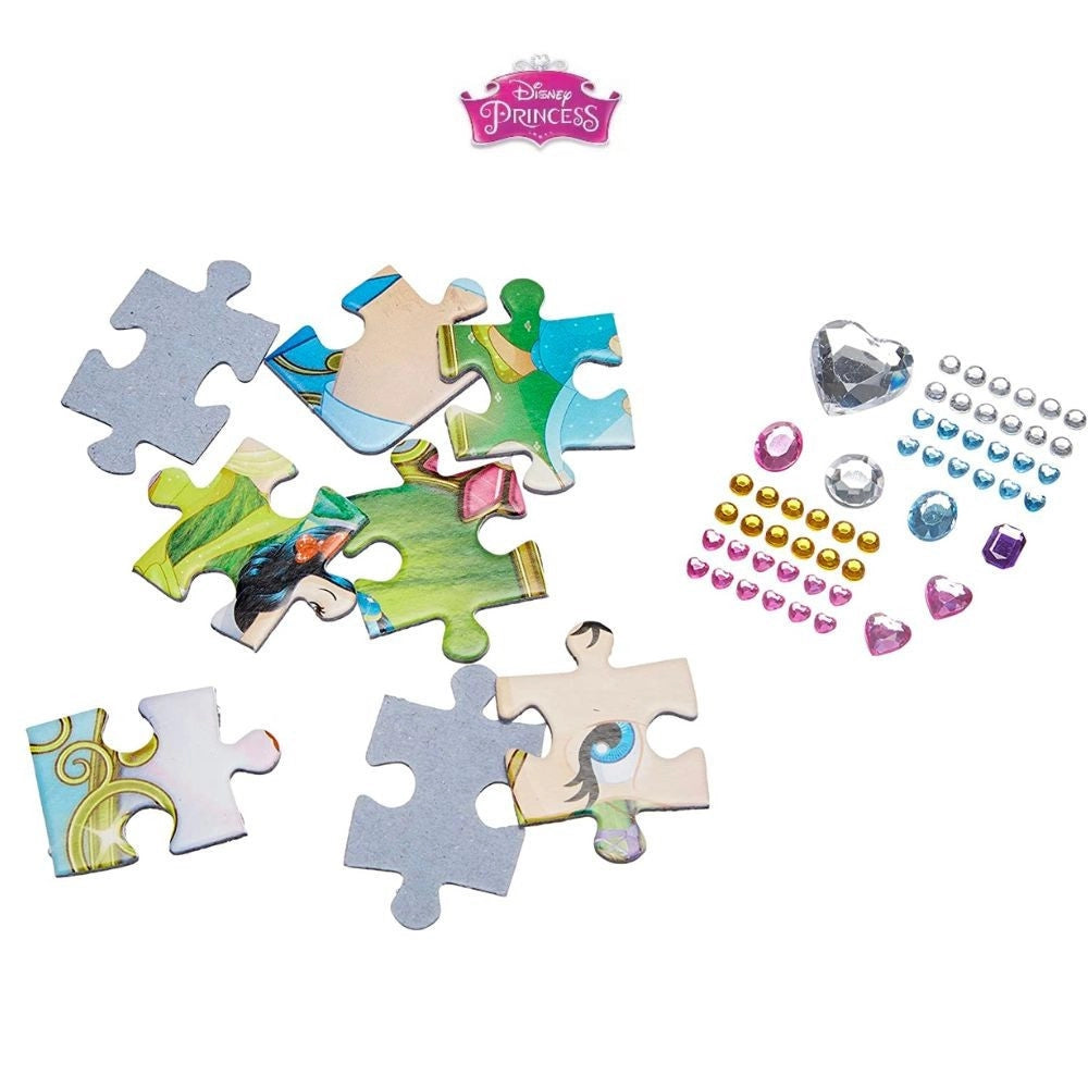 Trade Shop - Puzzle Principesse Disney Supercolor 100 Pezzi Con Gemme Adesive Gioco Bimbe 6+ -