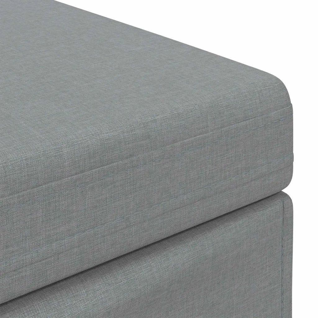 Pouf Grigio chiaro Tessuto e Legno Ingegnerizzato 876743
