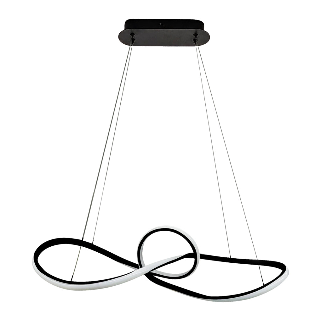Lampada a sospensione moderna LED Marco nera 42W 4000K Milagro
