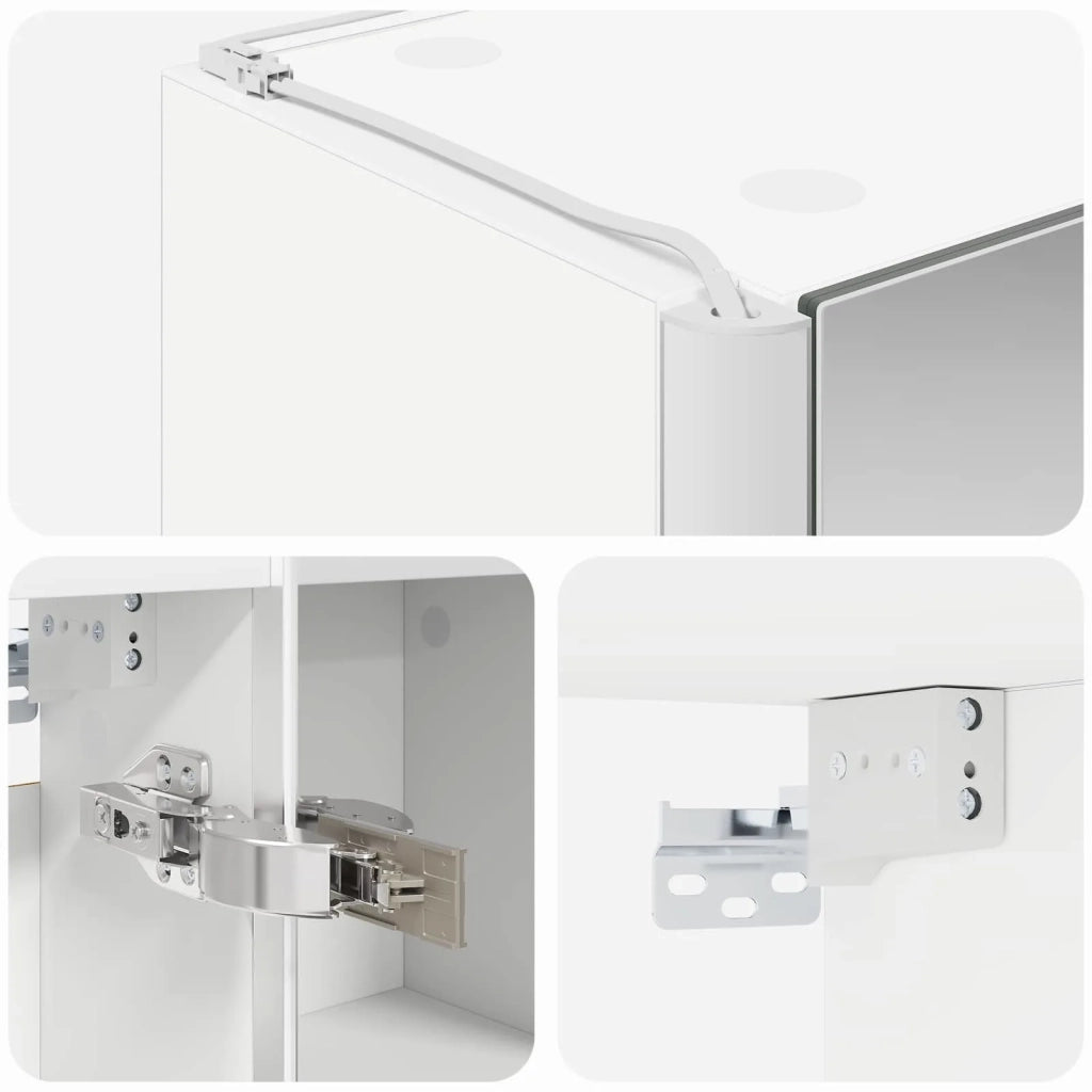 Mobiletto per specchio da bagno Bianco 63,5 x 15,5 x 70 cm 889239