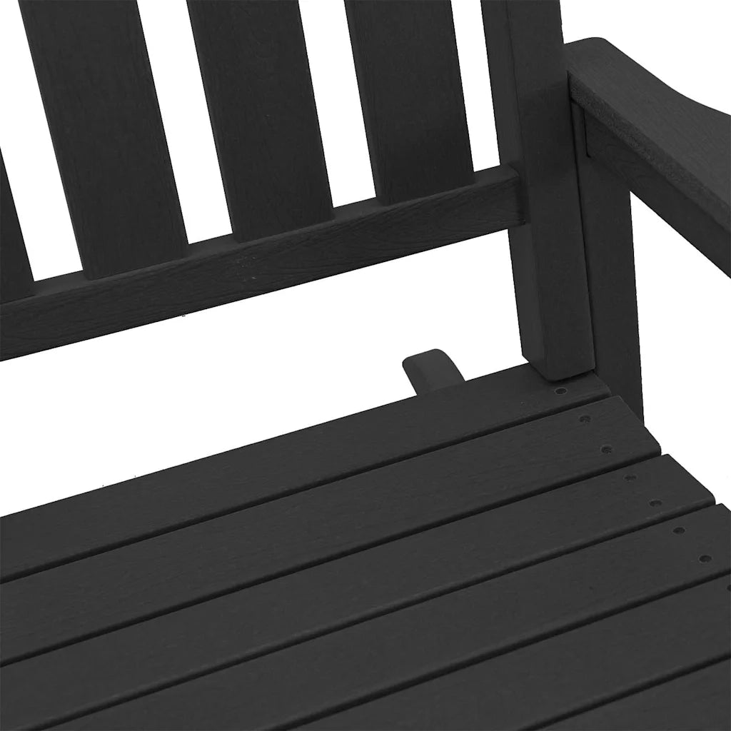Sedia a dondolo da giardino Nero 92 x 70 x 108cm HDPE 42006615