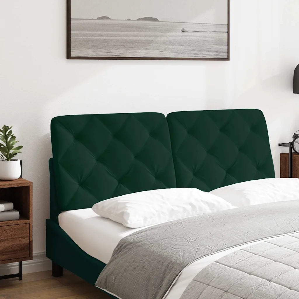Cuscino Testiera Verde Scuro 140 cm in Velluto 374730