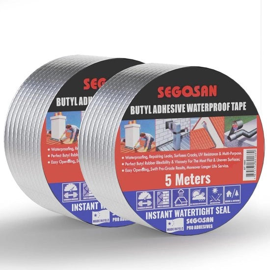 Tecnica di Sigillatura a Butile 5CM x 5M - Tappo Idrorepellente per Coperture, Piscine e Tubazioni Idriche