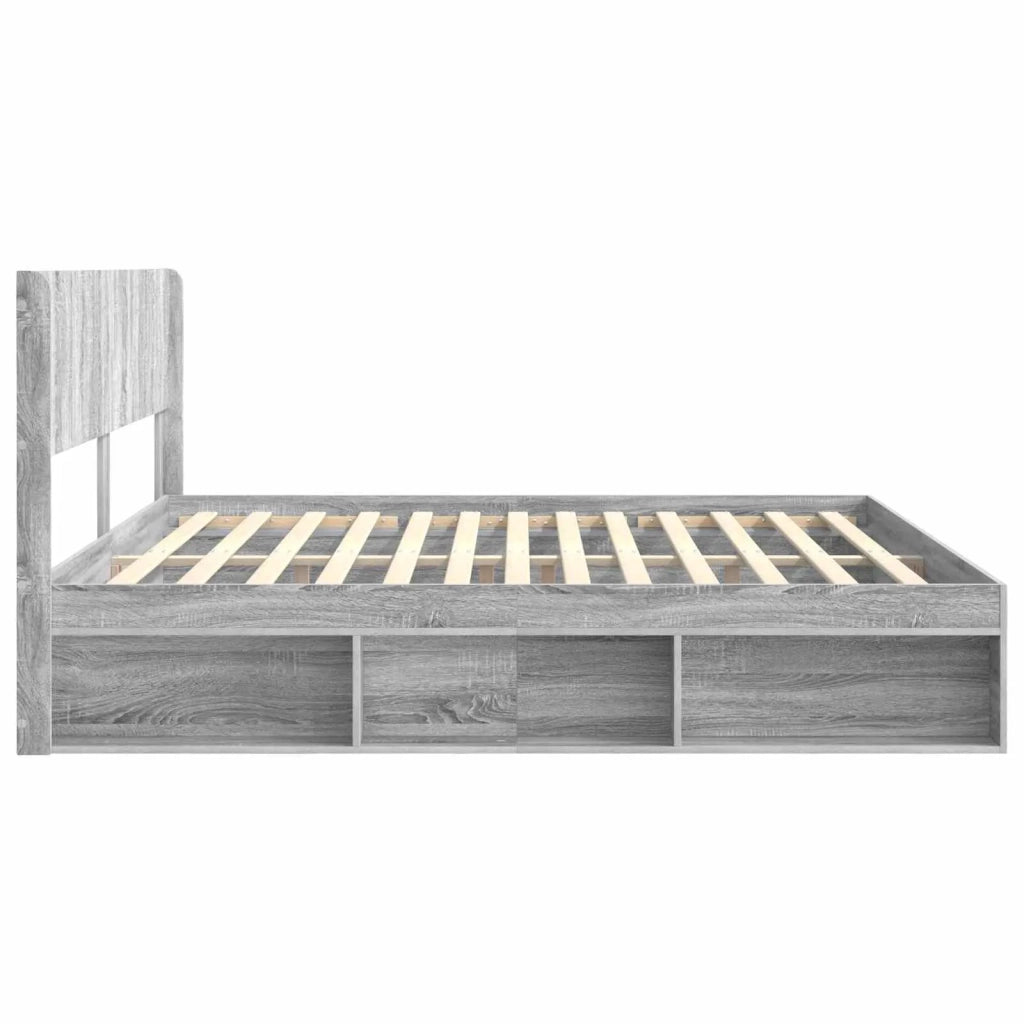 Struttura del letto con stoccaggio e testata 3 pcs 3414176