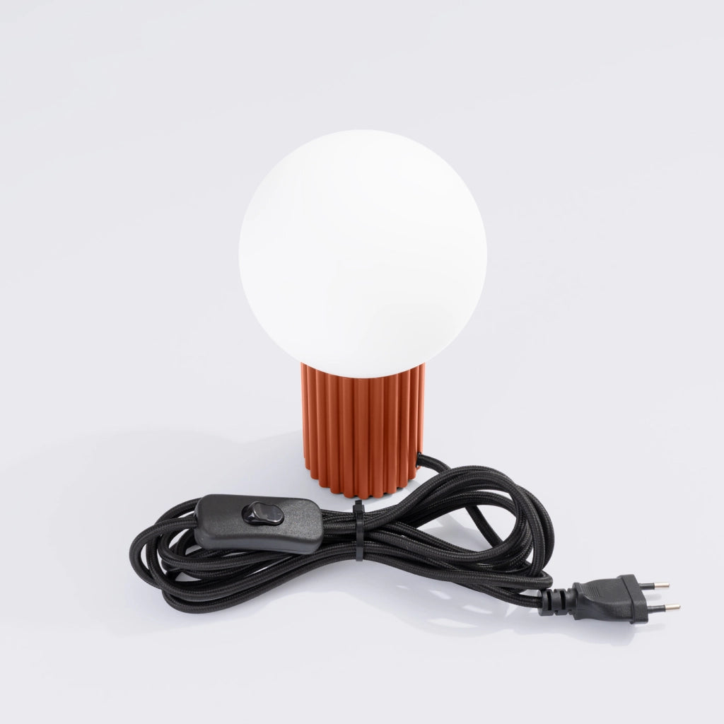 Lampada da tavolo HALO rosso ocra