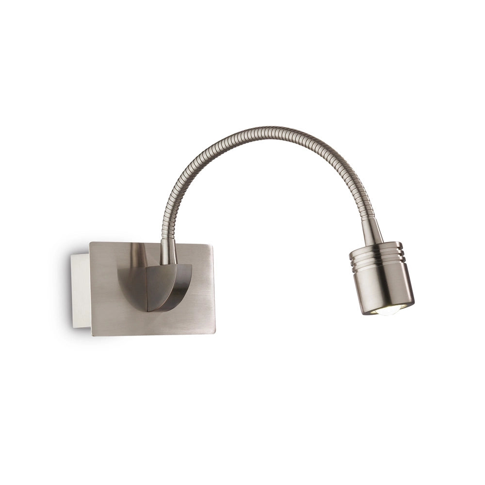 Applique Moderna Dynamo Metallo Nickel Flessibile Led 3W 4000K