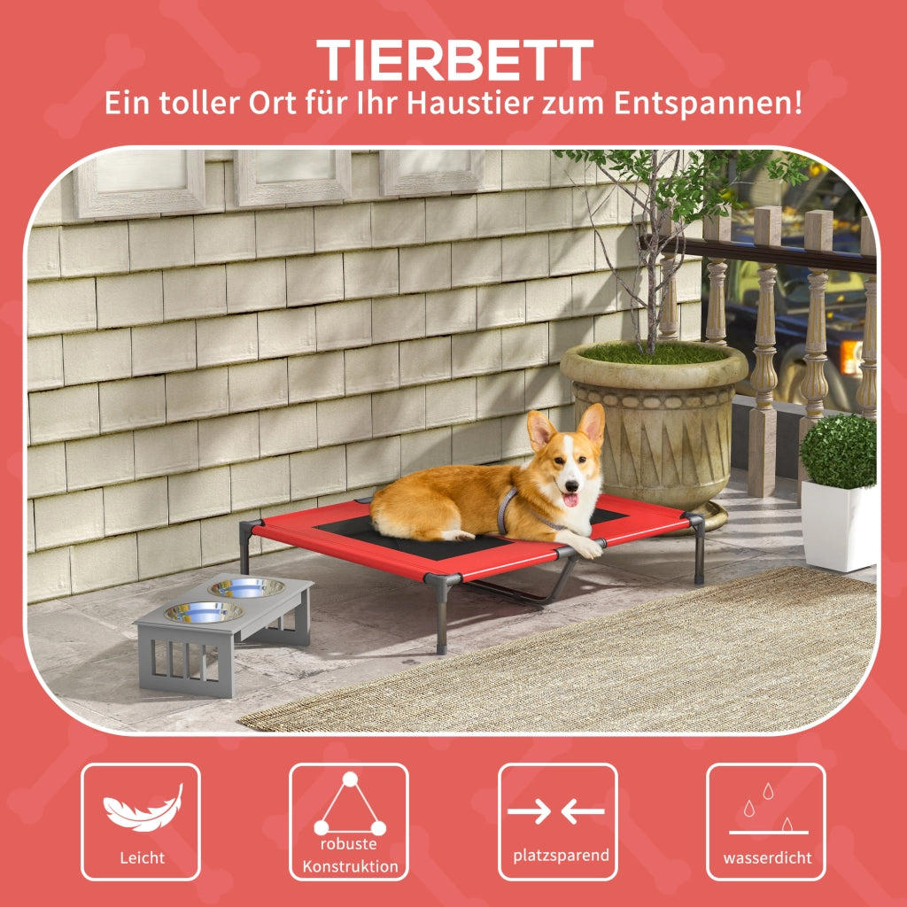 Letto per cani rialzato ¨C Xylo ¨C Rosso 92x76x18cm