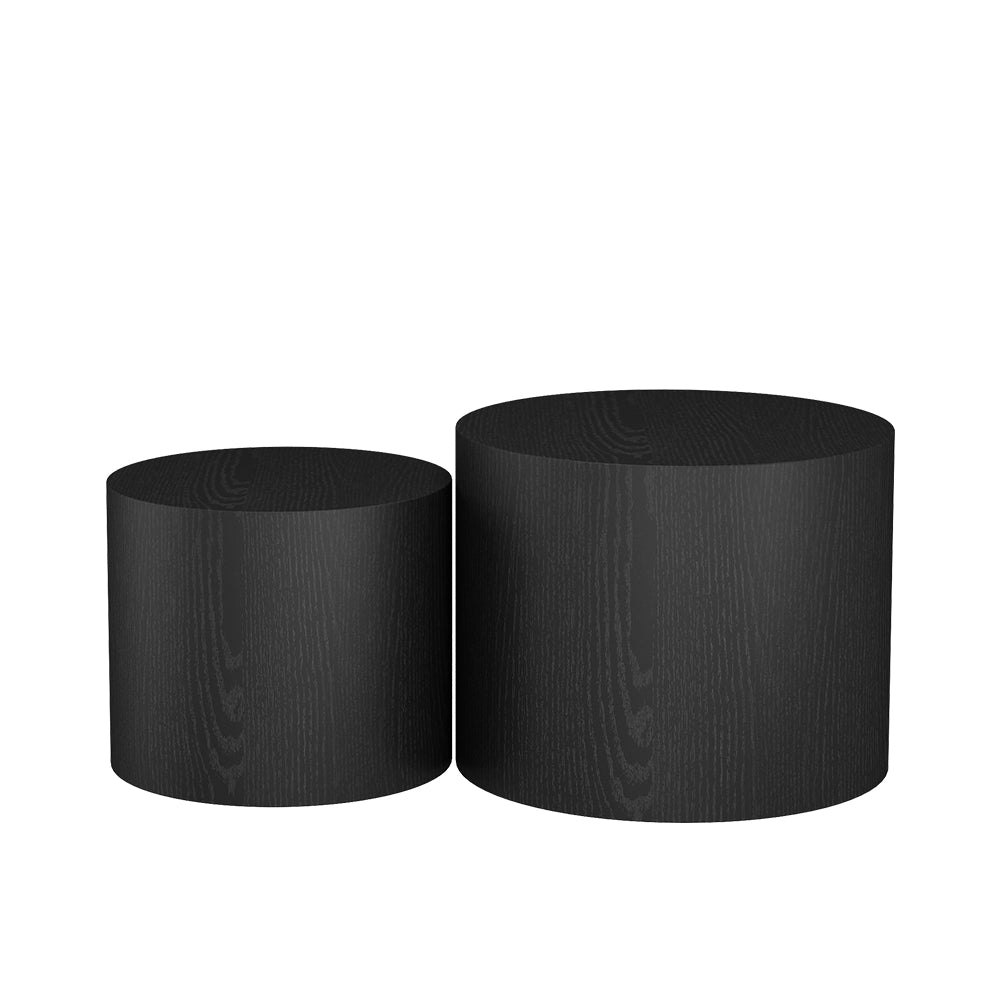 Vicco Set di tavolini Nero 48 x 48 cm