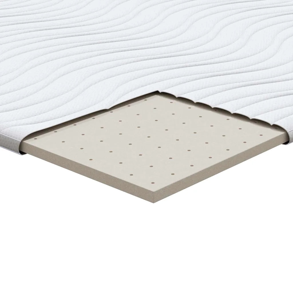 Topper per materasso Bianco 90 x 200 cm Tessuto a maglia 4106415