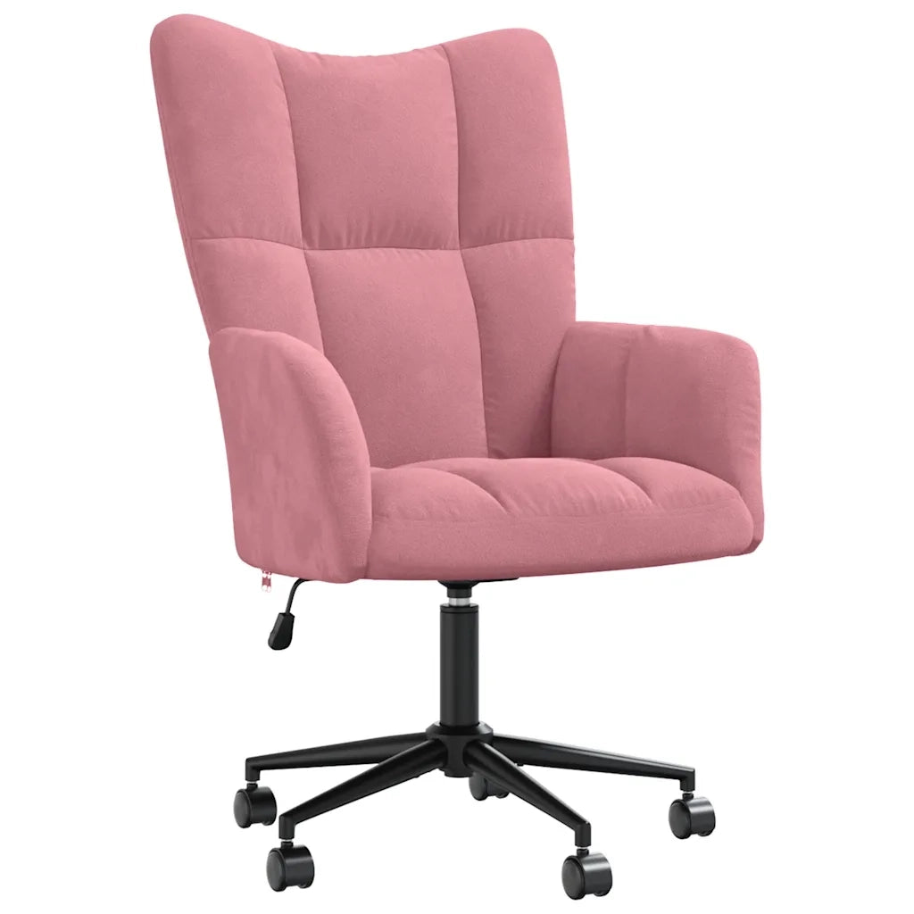 Sedia Relax Rosa in Velluto 328176