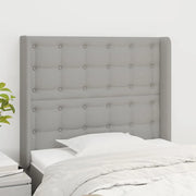 Testiera ad Orecchio-Testata con Orecchie Grigio Chiaro 93x16x118/128 cm in Tessuto 582091
