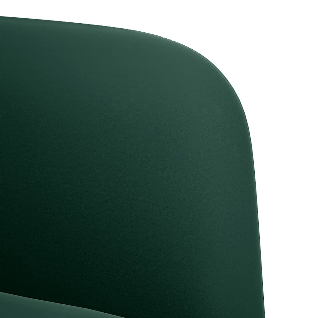 Divano Sedia con Braccioli-Poltrona-Sofa Relax Verde Scuro 54 cm in Velluto