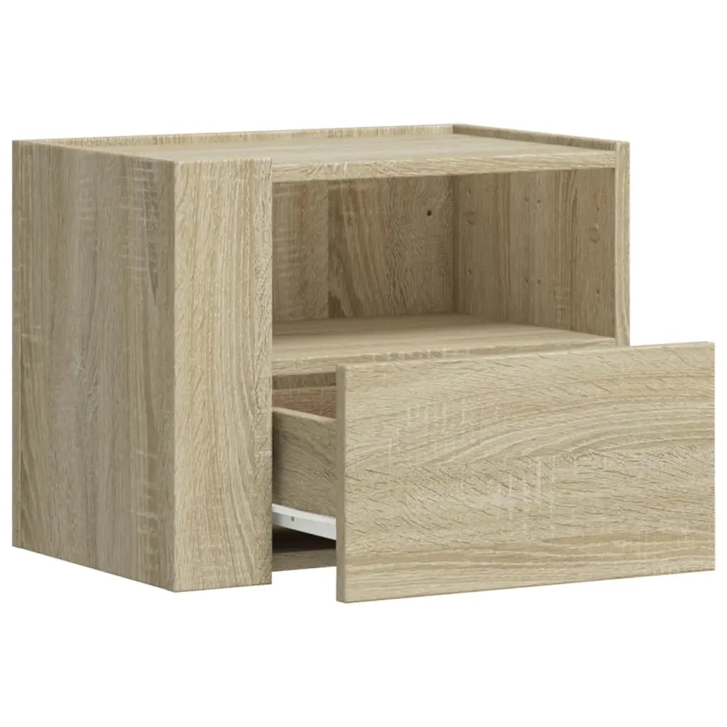 Comodino | Armadio da Notte | Mobiletto da notte a Muro Rovere Sonoma 45x30x35 cm