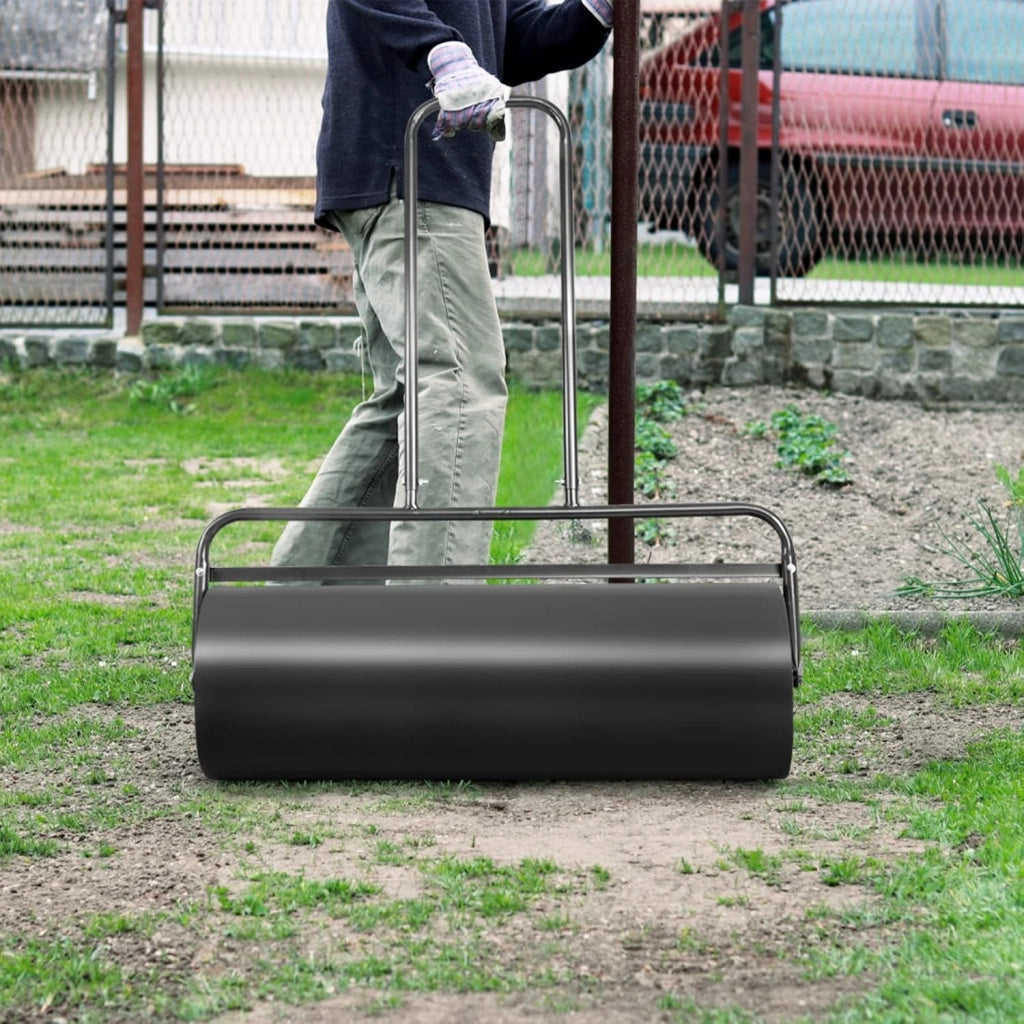 Rullo per Prato Larghezza 60cm Ø32, capacità di Riempimento 48L (Nero)