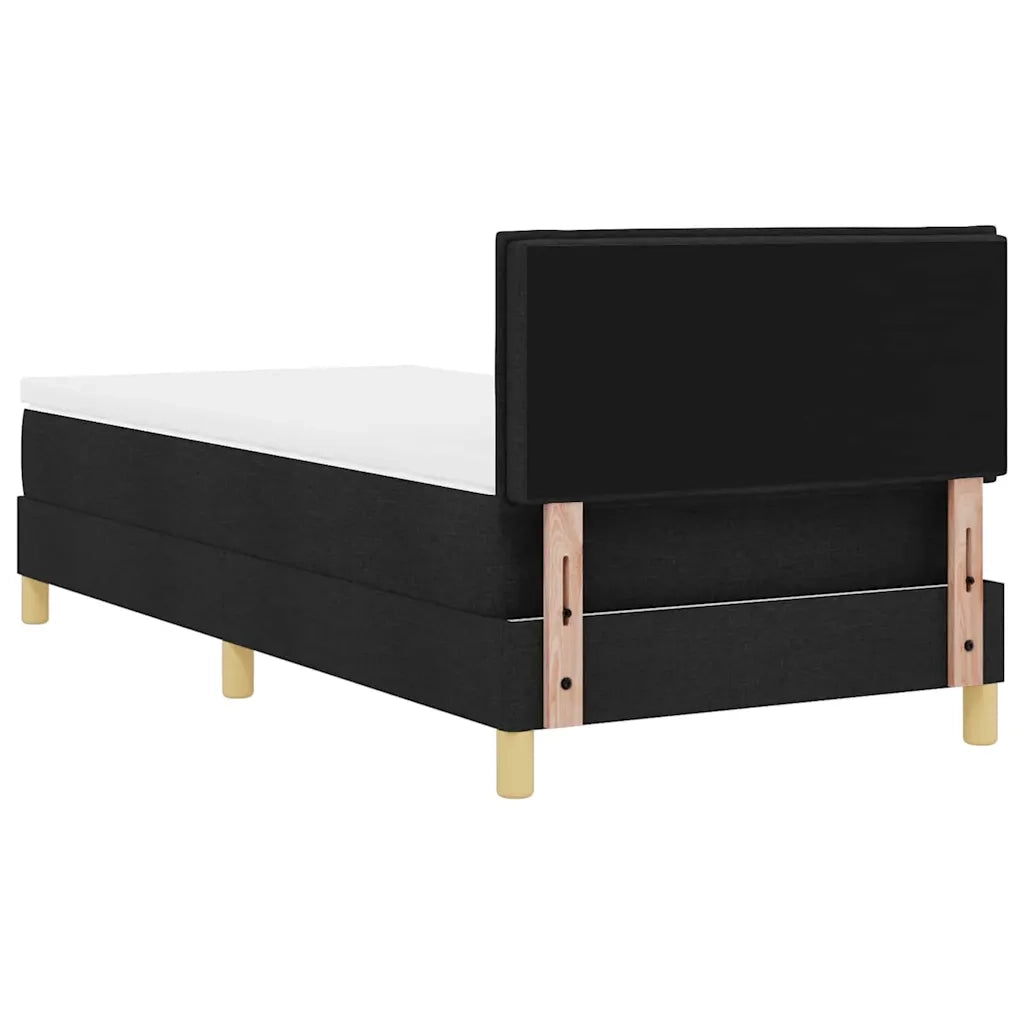 Letto a Sorgente LED con strisce LED Nero 100 x 200 cm Tessuto 3342340