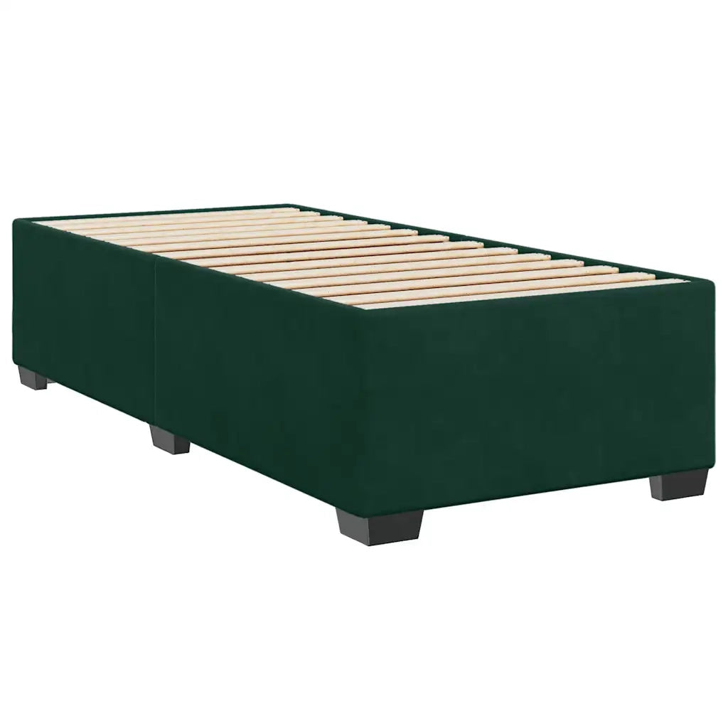 Giroletto a Molle con Materasso Verde Scuro 90x200 cm Velluto 3288507