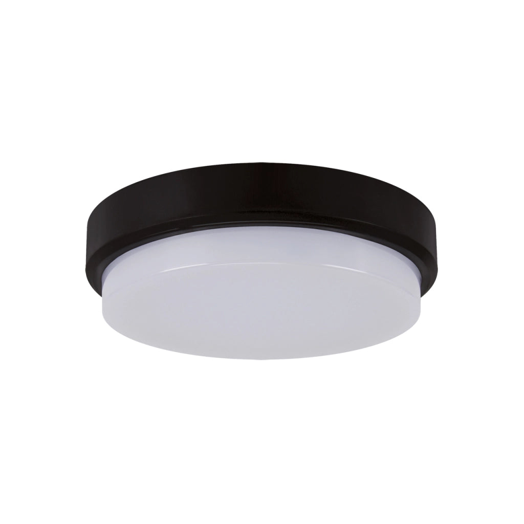 Plafoniera esterna LED 12W Ø17cm 4100K IP65 Aron Struhm nera