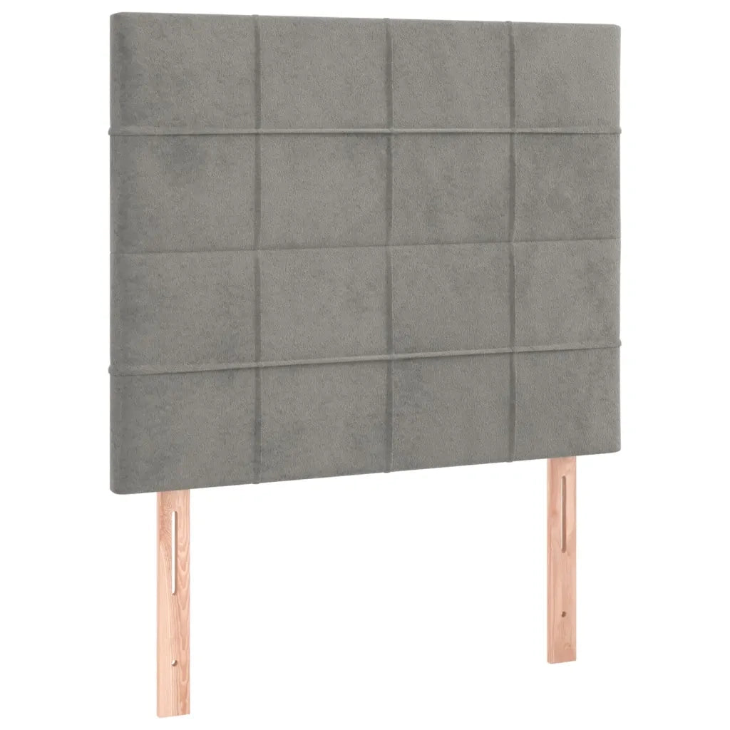 Giroletto senza Materasso Grigio Chiaro 80x200 cm Velluto 3125721